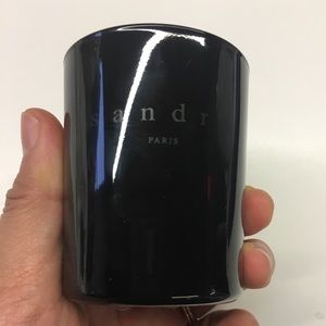 Sandro small glass black candle